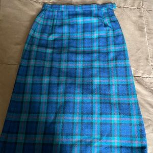 Vintage Pendleton tartan wool skirt